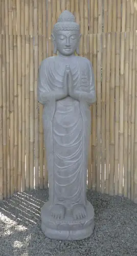 Product image of the product “Standing Buddha made of Riverstone, position Namaskara , H. 180cm. ”